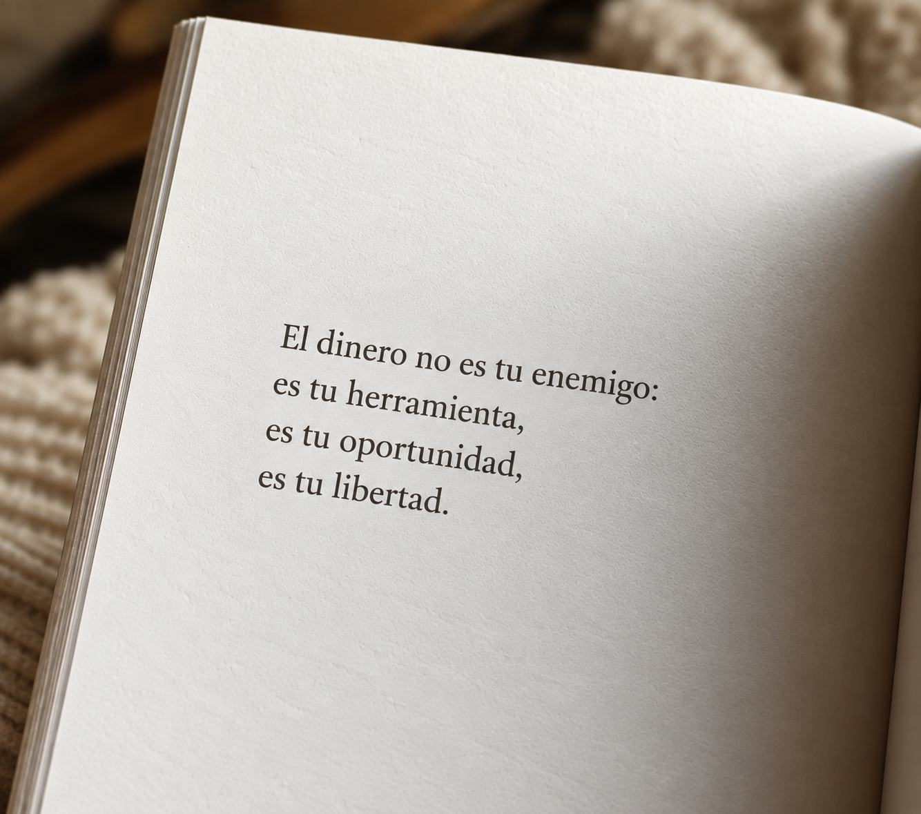 El dinero no es tu enemigo: es tu herramienta, es tu oportunidad, es tu libertad.