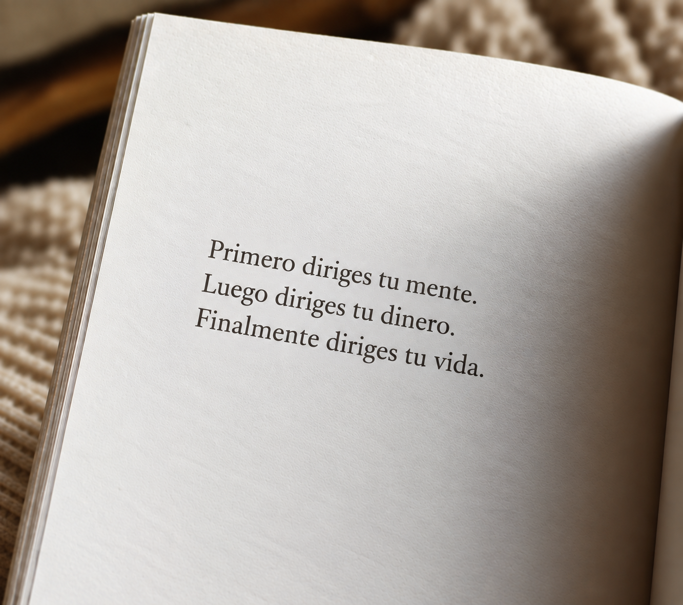 Primero diriges tu mente. Luego diriges tu dinero. Finalmente diriges tu vida.